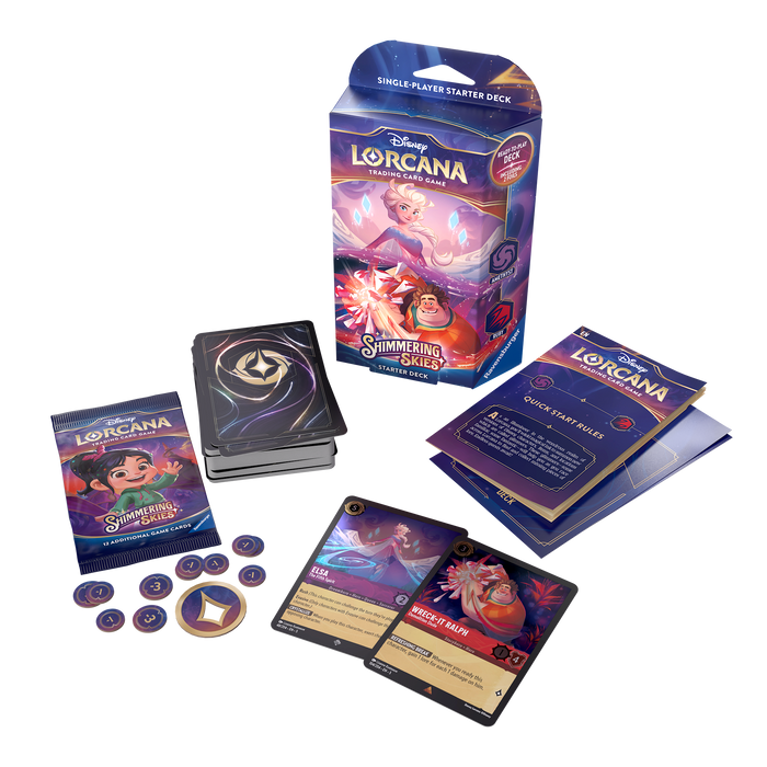 Disney Lorcana TCG - Shimmering Skies Starter Deck - Elsa & Wreck-It Ralph