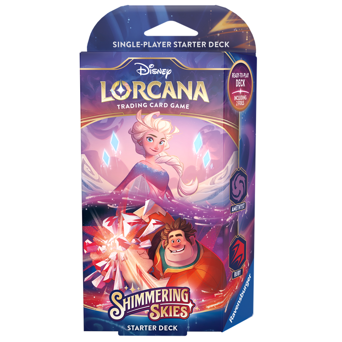 Disney Lorcana TCG - Mazzo iniziale Cieli Scintillanti - Elsa e Ralph Spaccatutto