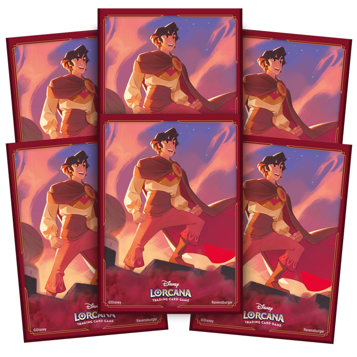 Disney Lorcana TCG - Custodia per carte Cieli Scintillanti - Alladin